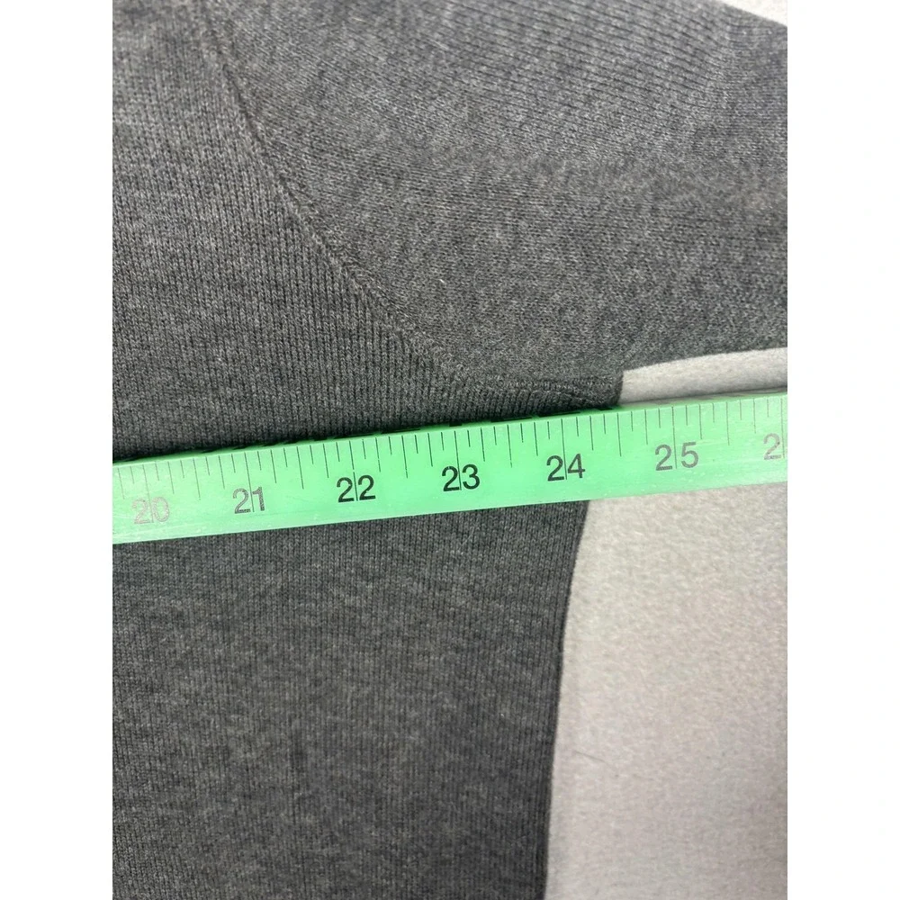 Polo Ralph Lauren Sweater Mens Large Gray Cotton 1/4 Zip Mock Neck Knit Pullover